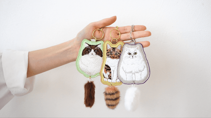 Uchinoko mate 毛並みしっぽチャーム 猫 にゃんこ キーホルダー