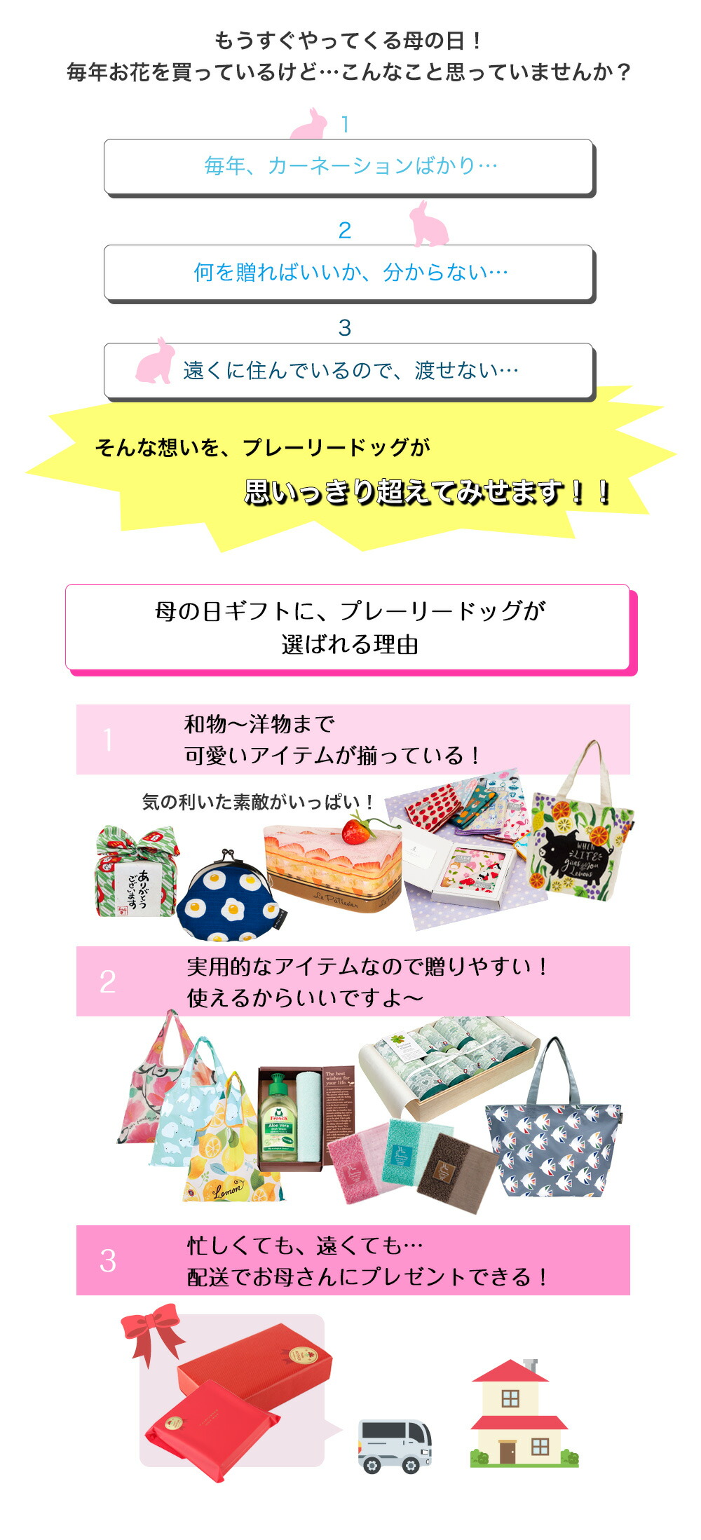 プレーリードッグが提案する母の日ギフトアイテムご紹介