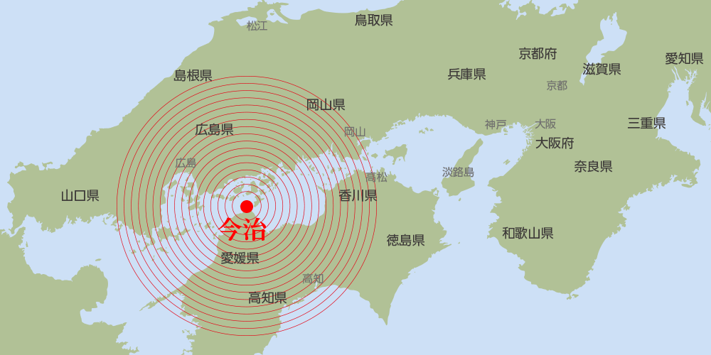 今治タオル・今治の場所