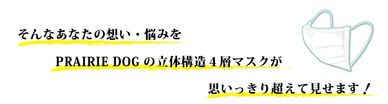 プレーリードッグ日本製個包装マスク なら解決！